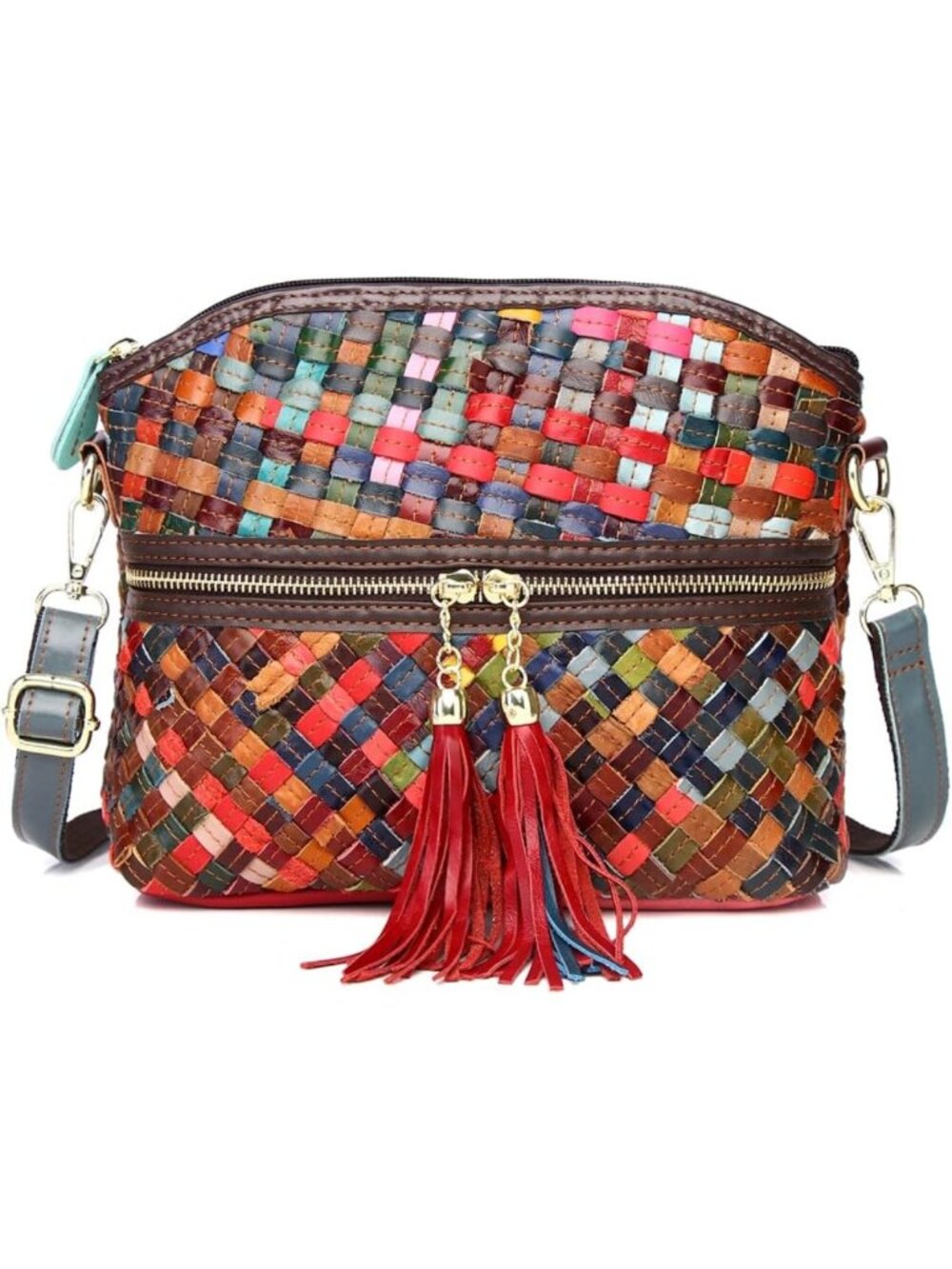 Colorful Leather Crossbody Bag for Women | Stylish Multicolor Handbag & Purse